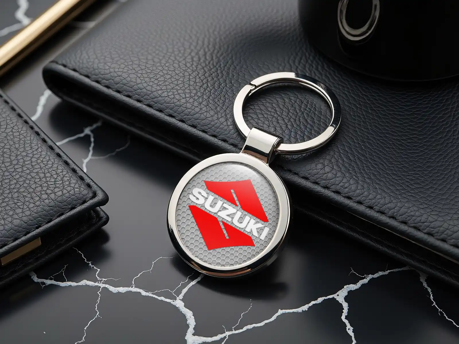 Suzuki Llaveros Personalizados Foto Domed Metal